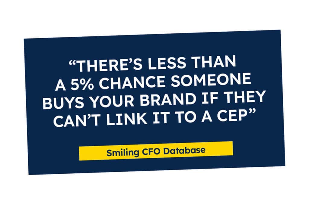 Quote about brand recognition and customer trust emphasizing the importance of linking your brand to a Certified Expert Professional (CEP) for better engagement.