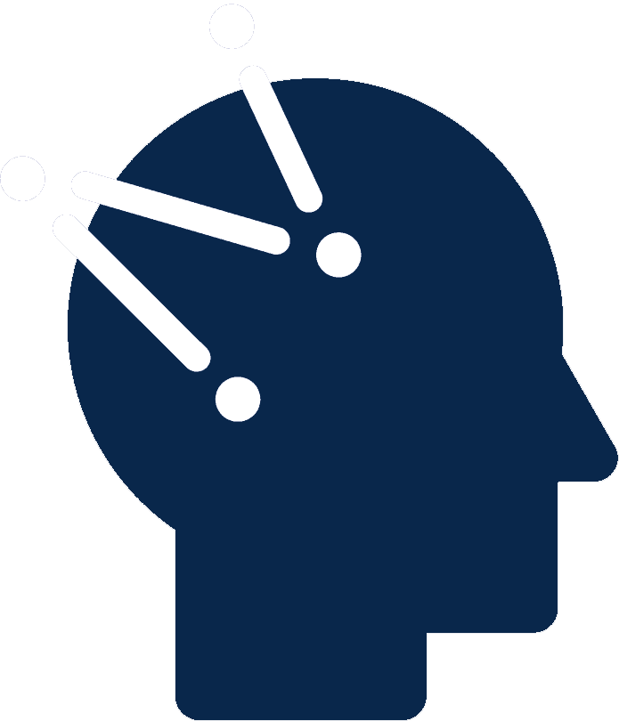 Silhouette of a human head with clock gears inside, symbolizing mental clarity and strategic thinking for brand awareness.