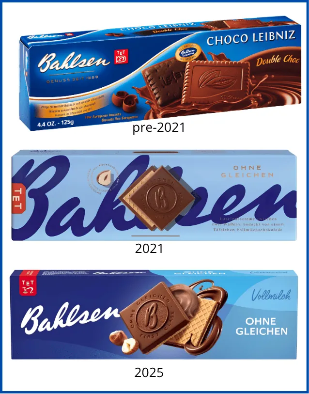 Brand Consistency Example: Bahlsen redesign that went too far.